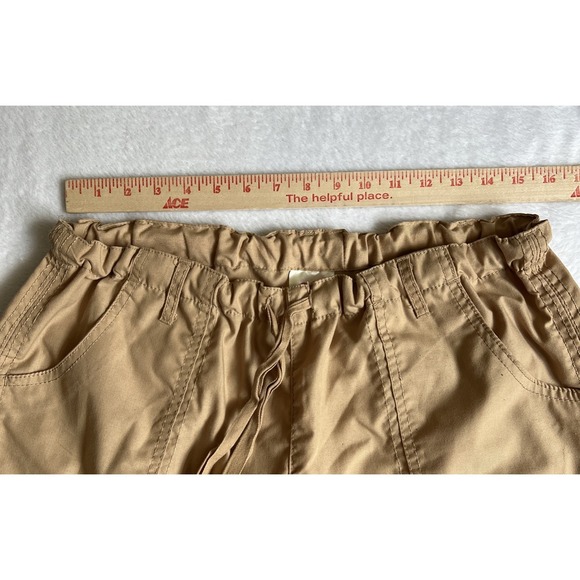Just‎ love Women's Pants Relaxed Cargo Elastic Waist Tie Size Large Tan - Picture 9 of 10